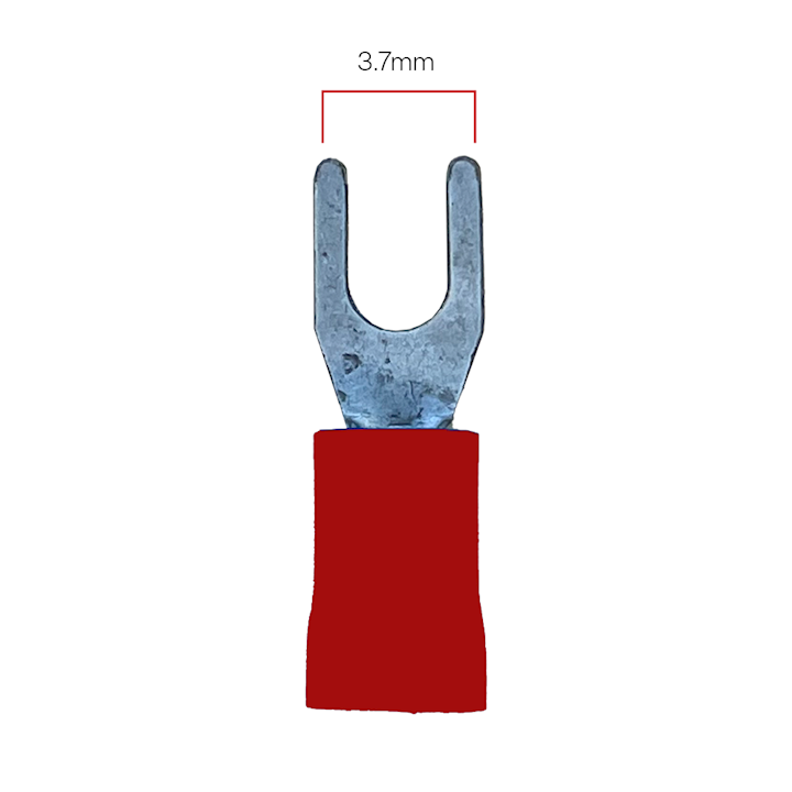 3.7mm Fork Terminal - Red (WT.38)